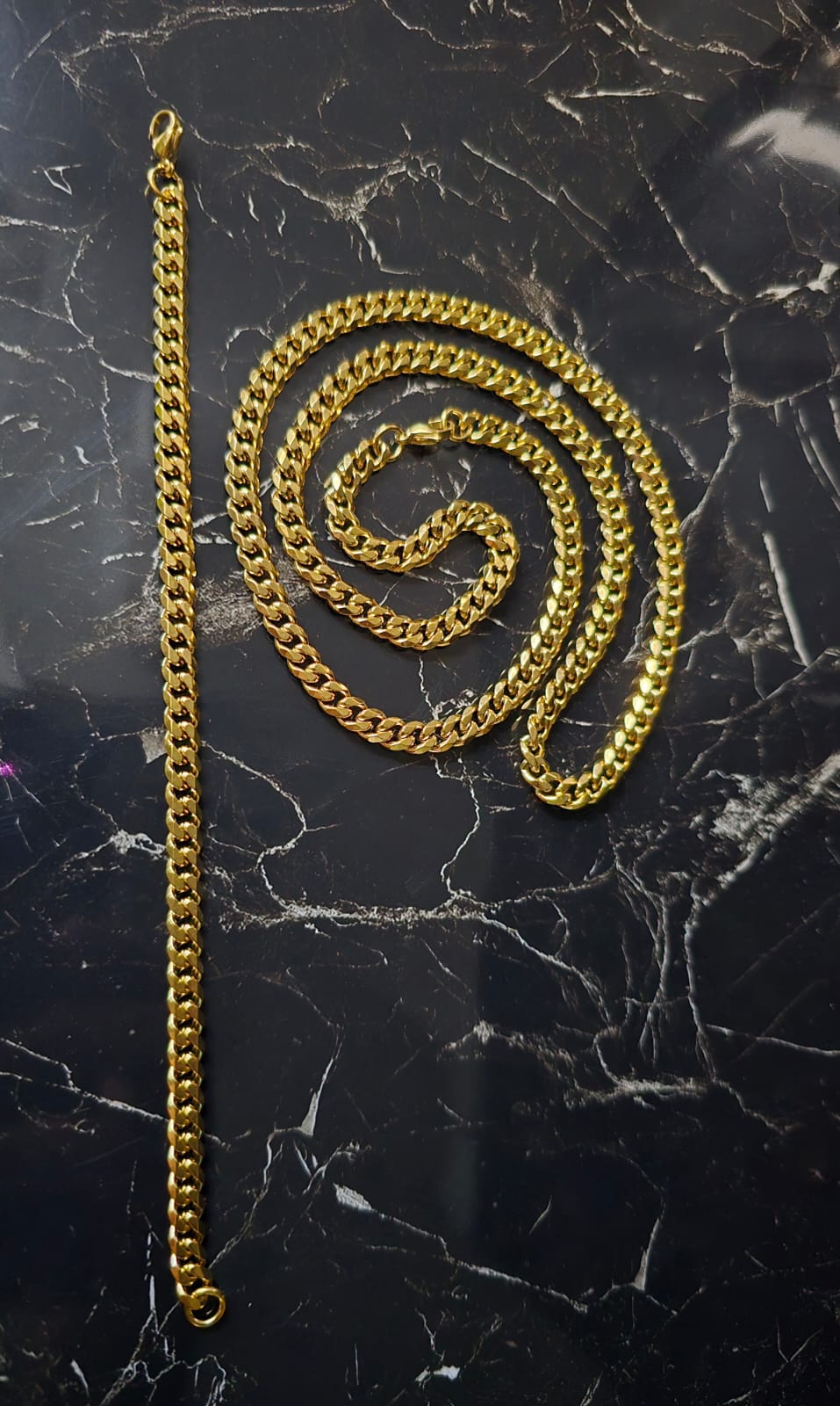 Cubana Mens Bracelet and Necklace Set