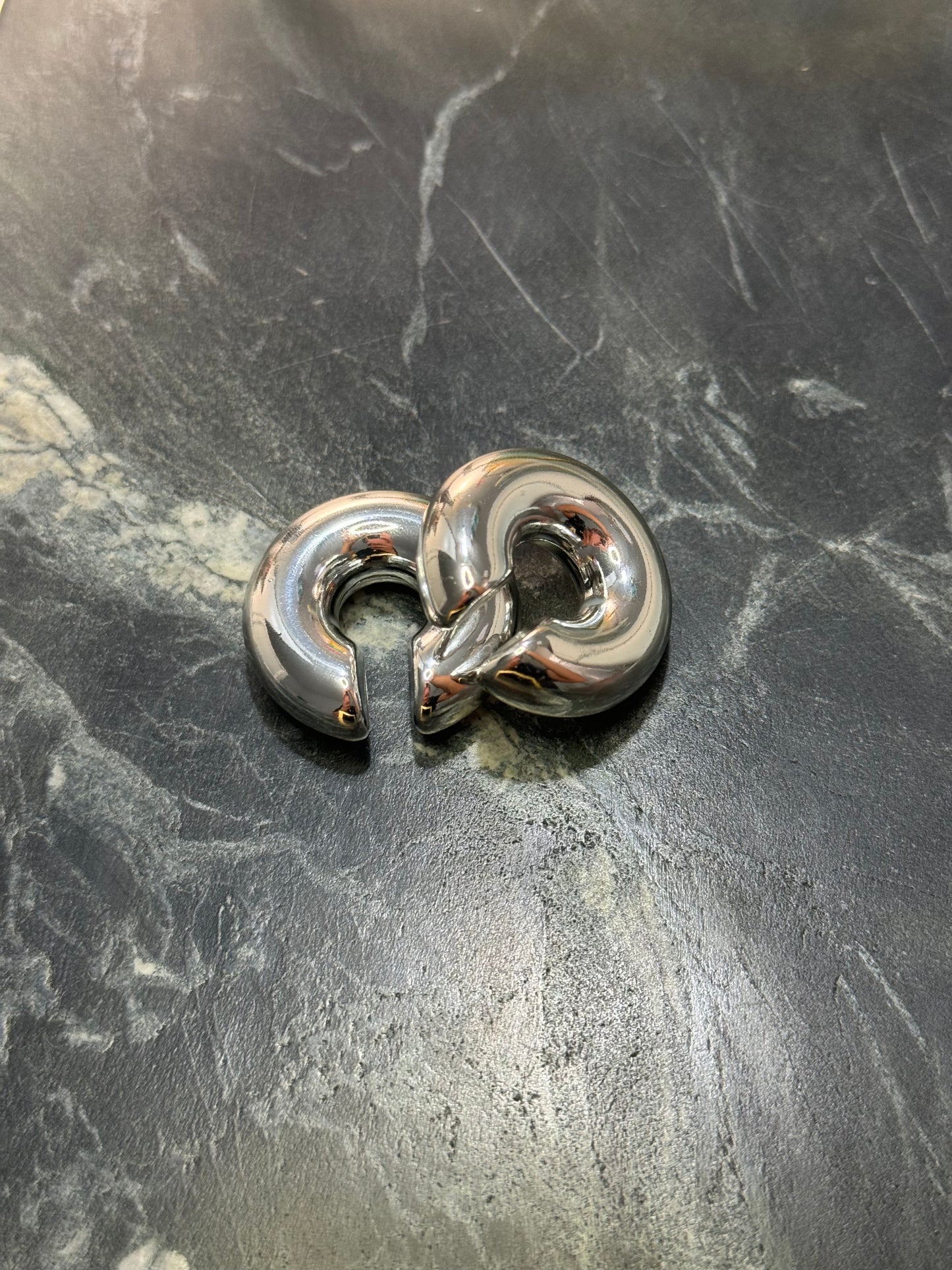 Silver chunky Ear Cuff
