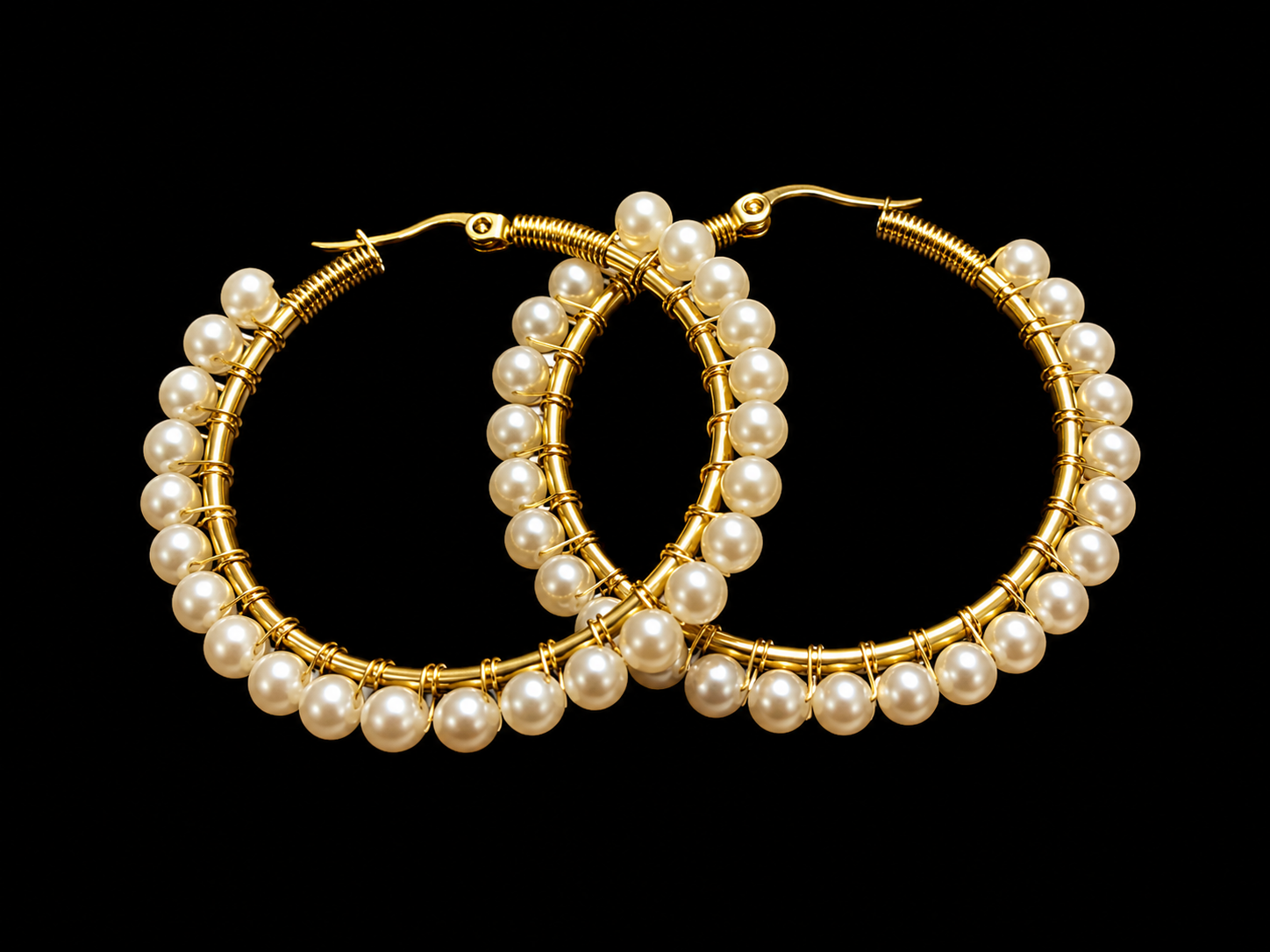 Pearl Hoop Earrings