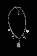 Silver Seashell Charm Necklace