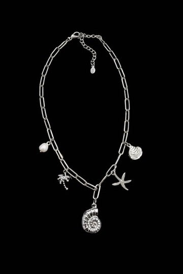 Silver Seashell Charm Necklace