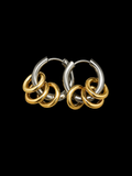 Tiffany two tone mini hoops