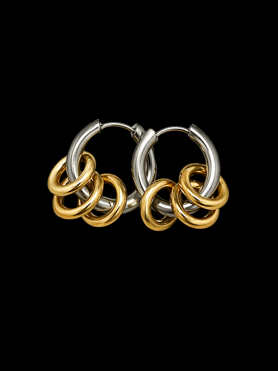 Tiffany two tone mini hoops